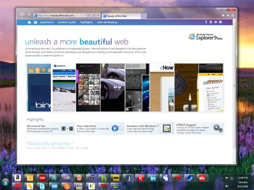 Internet Explorer 9: Microsoft introduce le app