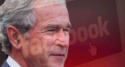 George Bush in live streaming su Facebook