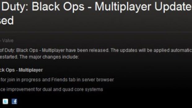 Call of Duty: Black Ops - patch per la versione PC