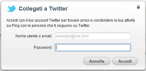 Ping offre l'integrazione con Twitter e include l'accorciatore di URL