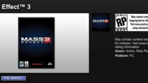 Mass Effect 3 comparso e scomparso dai listini Electronic Arts