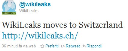Wikileaks riparte dalla Svizzera Wikileaks riparte dalla Svizzera