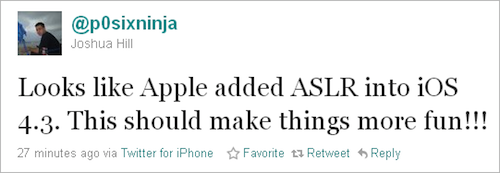 iOS 4.3 con ASLR: a rischio il jailbreak