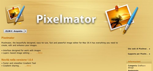 Pixelmator guadagna 1 milione di dollari con Mac App Store