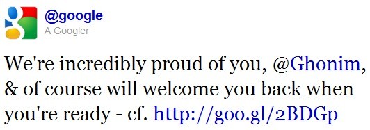 Google risponde a Wael Ghonim Google risponde a Wael Ghonim