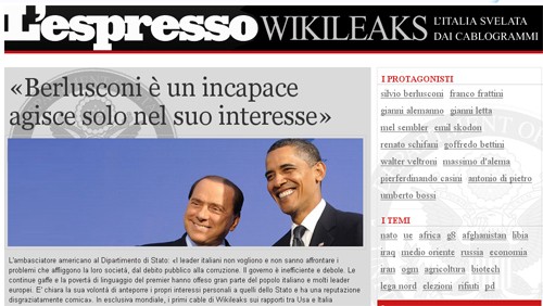 Wikileaks si concentra sull'Italia