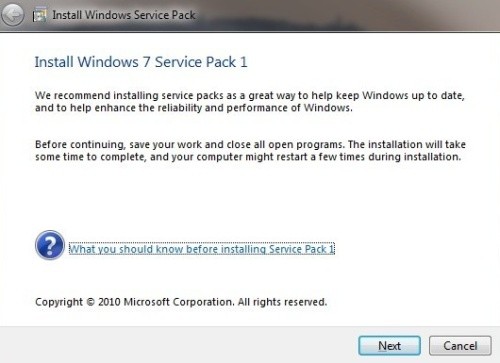 Windows 7 SP1 arriverà il 22 febbraio