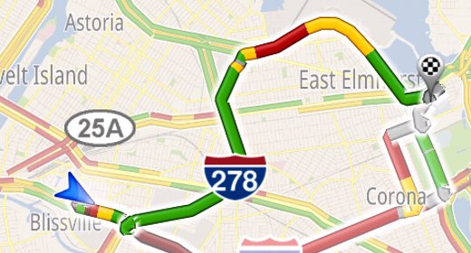 Google Maps Navigation per evitare il traffico