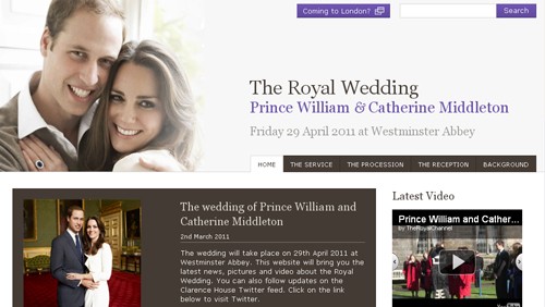 Principe William e Kate Middleton: matrimonio sul Web