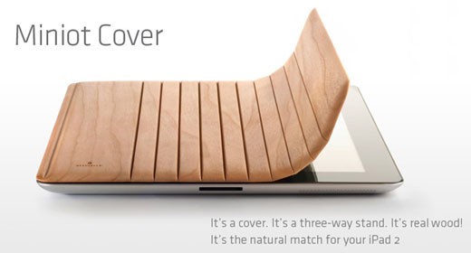 Una custodia in legno per l'iPad 2