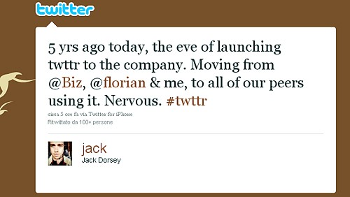 Twitter: cinque anni fa il primo tweet