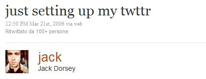 Il primo tweet Il primo tweet