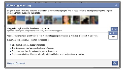 Facebook, suggerimento dei tag: come impedirlo