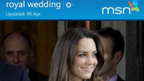 Matrimonio tra William e Kate, diretta e differita su Windows Phone 7
