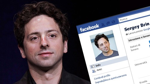 Sergey Brin è su Facebook ma non vuole si sappia