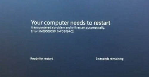 Windows 8: il Blue Screen of Death sarà nero