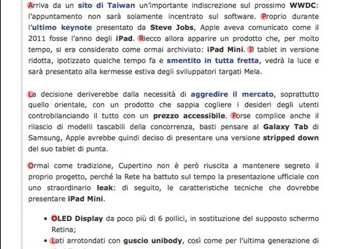 iPad Mini al WWDC 2011
