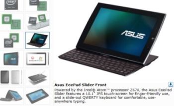 Atom Z670 nell'ASUS Eee Pad Slider?
