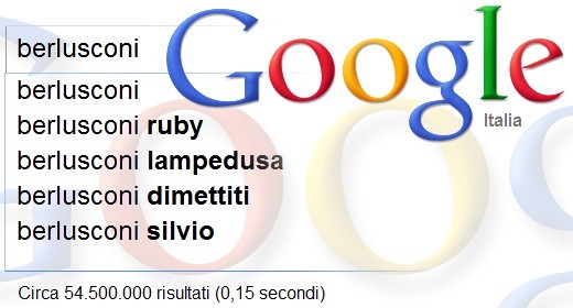 Google Suggest e la politica italiana