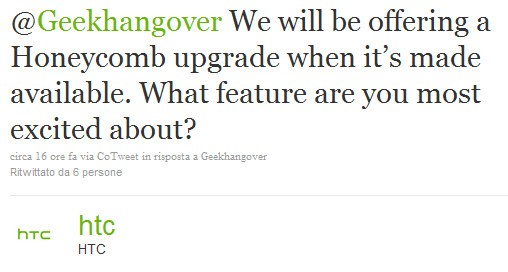 HTC conferma Honeycomb per l'HTC Flyer HTC conferma Honeycomb per l'HTC Flyer