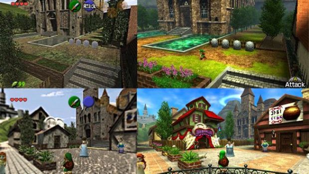 The Legend of Zelda: Ocarina of Time - immagini comparative delle versioni 3DS e N64