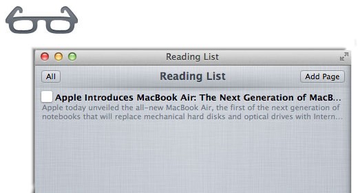 Safari avrà la Reading List