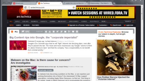 Chrome 13, la barra degli URL diventa opzionale