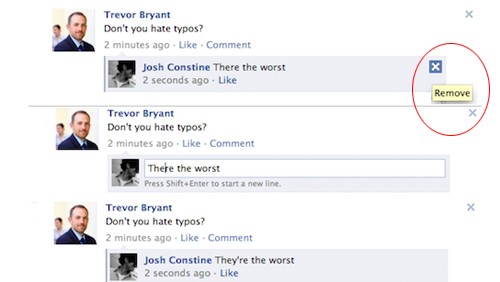 Come correggere i commenti su Facebook