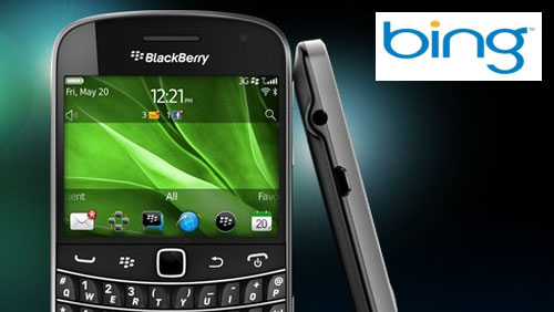 Microsoft Bing è il motore di ricerca dei BlackBerry