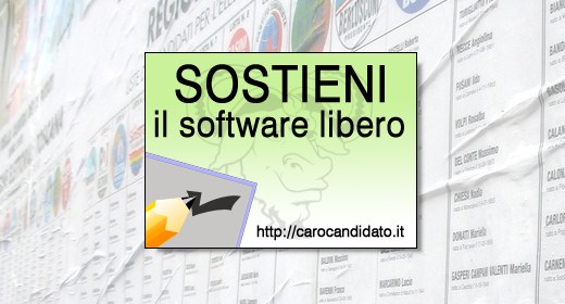 Caro Candidato, investa sul software libero