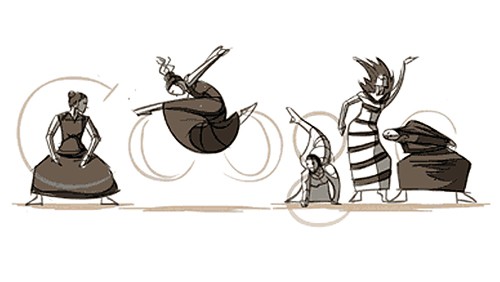 Un doodle danzante per Martha Graham