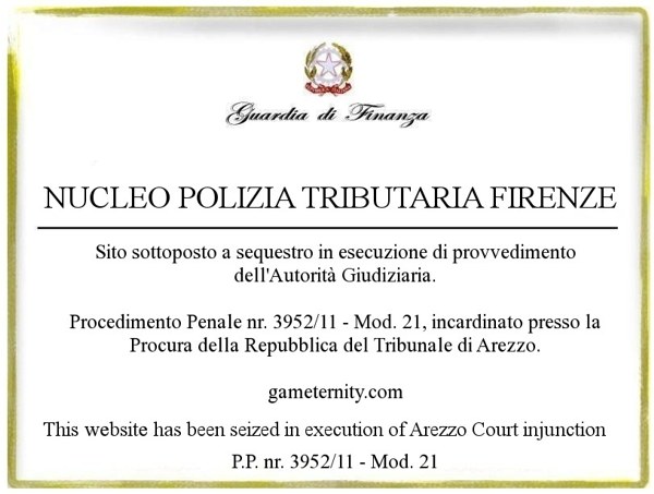 Gameternity.com sotto sequestro Gameternity.com sotto sequestro