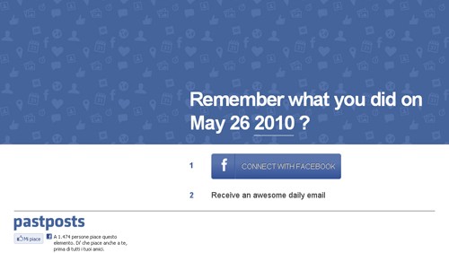 Che facevi un anno fa su Facebook? Lo dice una mail