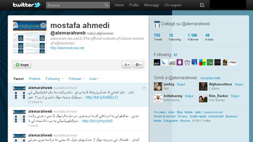 I talebani usano Twitter