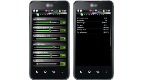 MSI Afterburner: overclock della GPU con lo smartphone