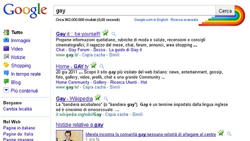 Google aggiunge un arcobaleno per il Gay Pride