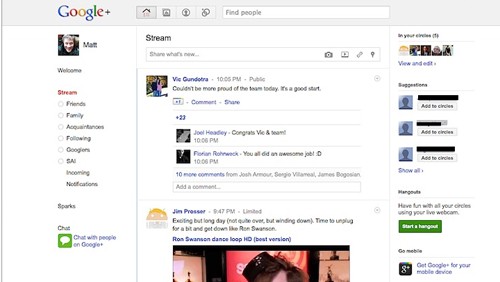 Google +1: la Home Page ricorda Facebook