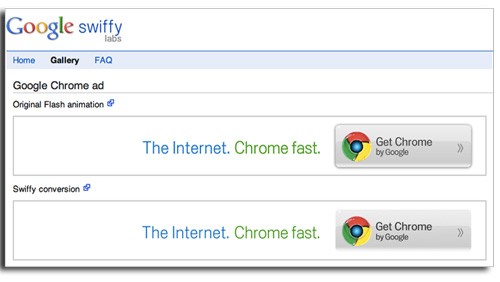 Flash sbarca su iOS con Google Swiffy