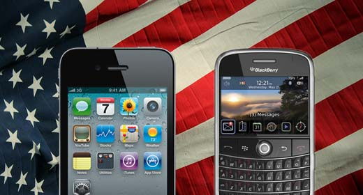 USA: via i BlackBerry, spazio all'iPhone
