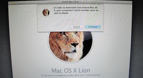 Lion invia il numero di serie del Mac a ogni installazione