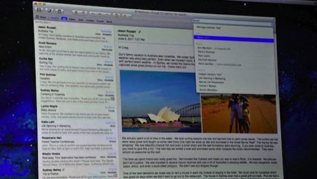 WWDC 2011: Ecco Mail di Mac OS X Lion