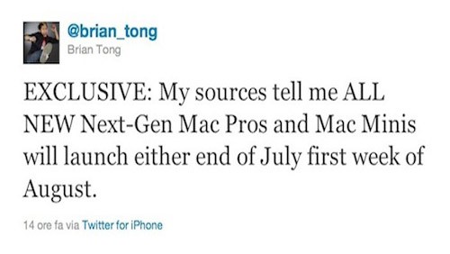 Nuovi Mac Mini e Mac Pro ad agosto