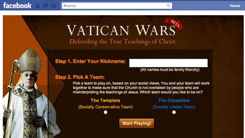 Vatican Wars: il gioco del conclave su Facebook