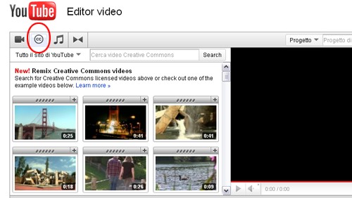 YouTube, licenza di Creative Commons
