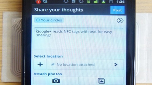 Google+: l'app Android ha funzionalità NFC