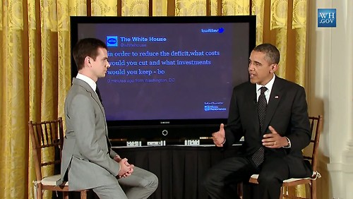 Barack Obama in diretta su Twitter