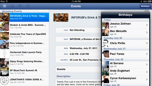 Uno sguardo all'app ufficiale Facebook per iPad