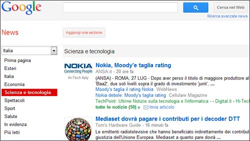 Google News cambia look anche in Italia