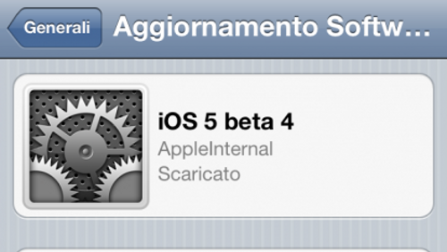 iOS 5, la beta 4 si aggiorna direttamente dall'iPhone