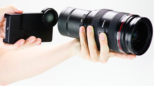 iPhone fotografa con le ottiche Canon EF e Nikon